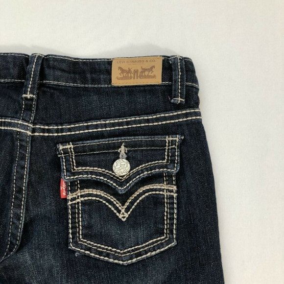 Levi's Jeans Youth 14 Blue Boot Cut Denim Pants Slim Fit Size 14 (24X21) - Picture 10 of 12